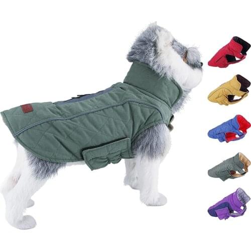 Reflective Clothes Dog Coat Winter Warm Vest Loft Jacket for Small Large Dogs Water-Resistant Windproof Snowsuit Pets Acessorios