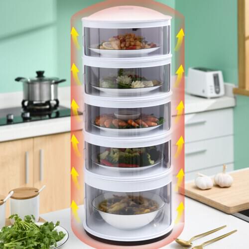 Food Storage Box Kitchen Tools & Gadgets Dish Keep Warm Fresh Dustproof Housefly Food Cover Stackable Home Dining Hot E11833