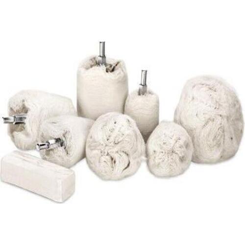 YEODA 8PC/Set Superior Quality Polishing Wheels Wax Buffing Pads With Shank For Car Furniture Polished White Cloth Wheel