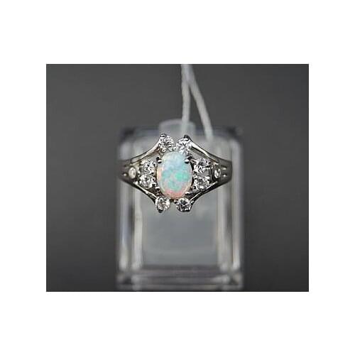 Womens Fashion 925 Silver Color Ring Elegant Luxury White Moonstone Jewelry Wedding Engagement Party Ring Size 5-11