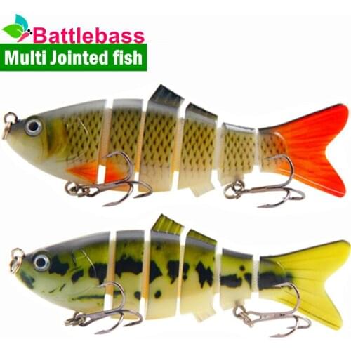 BATTLEBASS 1PC 20g Sinking Wobblers 7 Segments Fishing Lure Multi Jointed Swimbait Hard Bait Fishing Tackle Bass Isca Crankbait