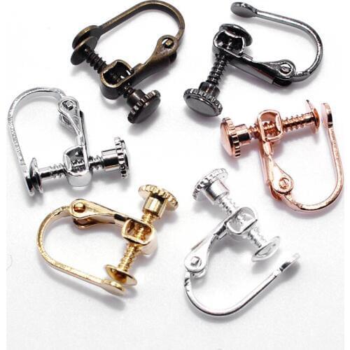 14x17mm Screw Back Clip On No pierced Clip Earrings Bases Blanks DIY Crafts Earrings Jewelry Findings Settings Making