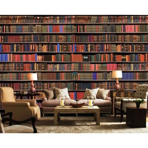 3d three-dimensional bookshelf bookcase background wall custom mural wallpaper photo wallpaper wall cartoon children decoration