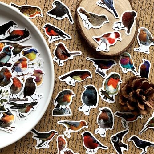 40Pcs Retro Robins stickers For 2021 waterproof Suitcase Skateboard Laptop Luggage Fridge Phone Car Styling DIY Decal Sticker