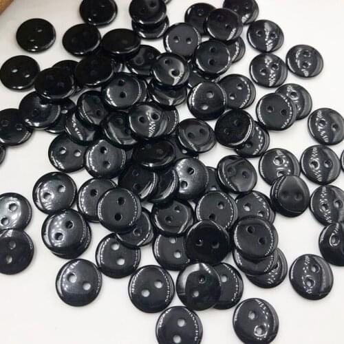 50 pcs Black New 13mm 2 holes Plastic Button/Sewing lots Mix PT269