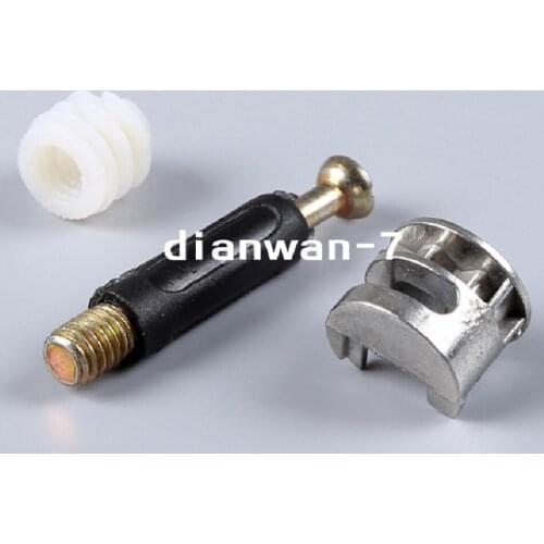 Furniture Side Connecting, Cam Fittings Pre-inserted Nuts Dowels 100 Sets