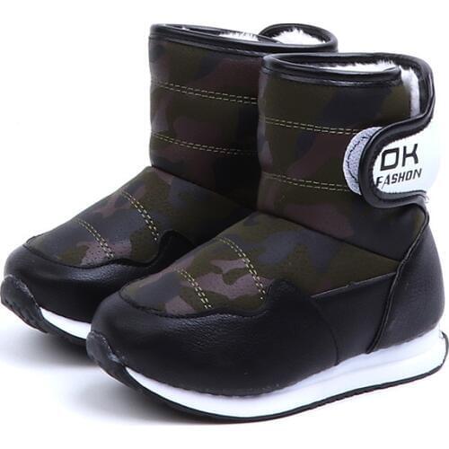 SKOEX Kids Snow Boots Slip Resistant Cold Weather Shoes Girls Boys Waterproof Outdoor Ankle Boots Winter Warm Children Boot