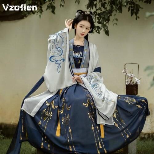 Ancient Traditional Woman Elegant Hanfu Dress Tang Dynasty Noble Princess Dance Costume Embroidery Fairy Oriental Dance Wear