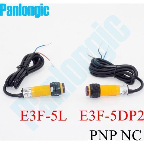 E3F-5DP2-5L Through-Beam Type 6-36V DC 5m Fixed Detection Range PNP NC Normally Close Photoelectric Switch