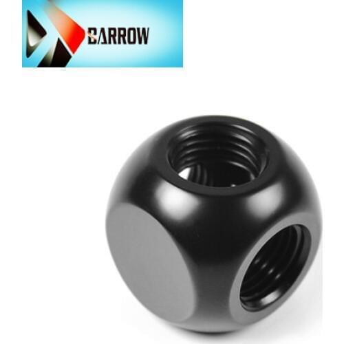 G1/4 X3 three way cube fittings Water cooling accessories PC watercooling spliter black white silver Gold TLFT3T-A01