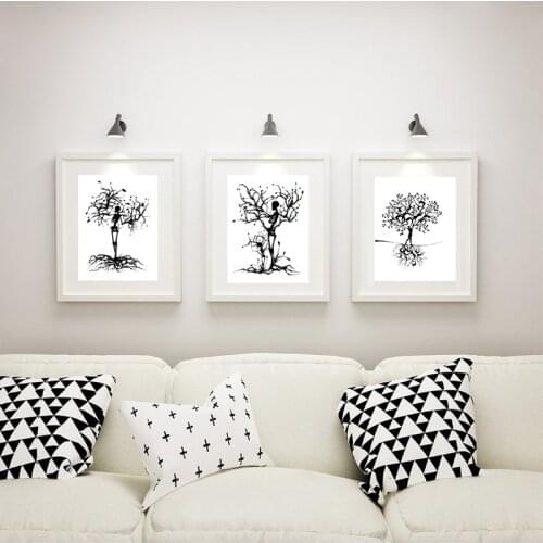 The Tree of Life Conceptual Illustration Prints and Posters Wall Art Pictures Modern Canvas Painting for Living Room Home Decor