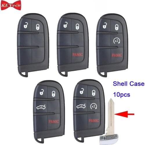 KEYECU 10x for Chrysler 300 for Dodge Challenger Charger Dart Journey for Jeep Remote Key Shell Case M3N-40821302 M3N40821302