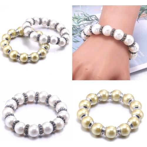 Classic Charm Bracelet Stretch Pearl Bracelet Elegant Lady Senior Bracelet Autumn Fashion Women Jewelry Wholesale Party Gift