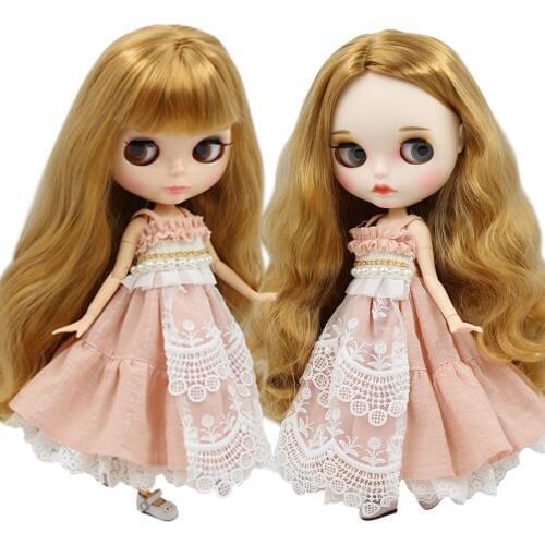 ICY DBS Blyth 1/6 bjd dolls BL331 30cm customized white skin gold hair matte/glossy face joint body for girl gift