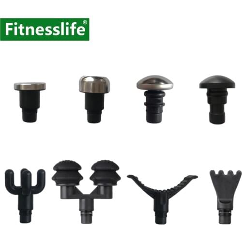 Massage Gun 8 Heads Fascia Gun Accessories Attachment Set Kit Replacement Body Muscle Relaxation for 19 mm Diameter Massage Head
