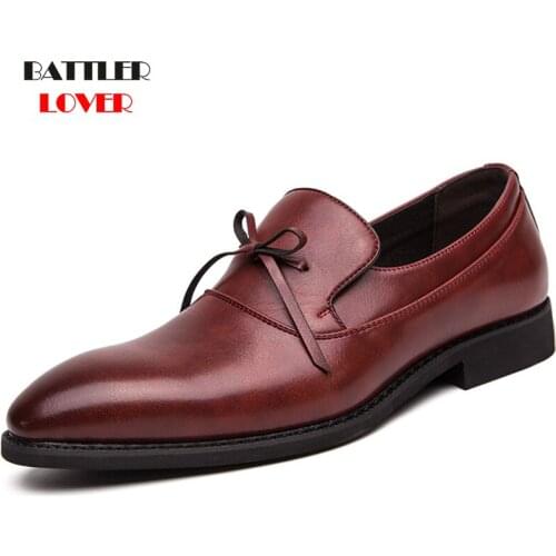 Burgundy Oxfords For Men 2021 Casual Wedding Shoes Male Classic Pointed Toe Shoes Hombre Slip On Bowknot Loafers Big Size 38-48