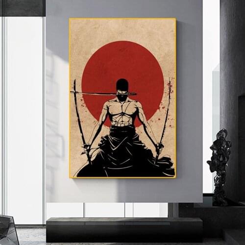 Japanese Anime Cartoon Canvas Painting One Piece Sauron Posters and Prints Print Mural Pictures Childrens Room Home Wall Decor