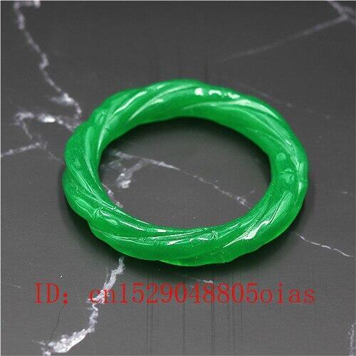 Genuine Natural Green Hand-Carved Jade Bangle Bracelet Charm Jewellery Fashion Accessories Lucky Amulet Gifts for Women Her Men