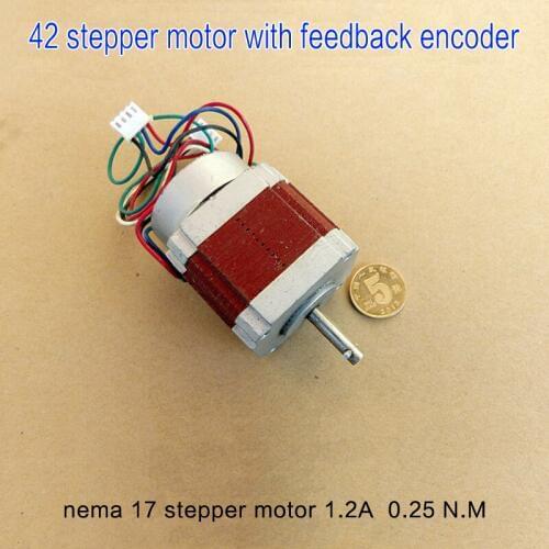 NEW 42 stepper motor with feedback Encoder 1.2A 0.25N.M dc 6v12v24v36v motor CE certification 4-lead Nema17 Stepper Motor CNC