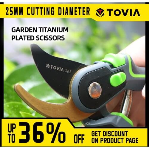 TOVIA SK5 Blade Garden Pruner Shears Professional Tree Trimmers Secateurs Branch Flower Garden Scissors with Security Lock