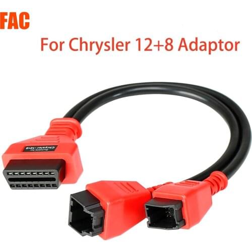 Original 12+8 Cable Adaptor For Chrysler OBD Adaptor For Autel MaxiSys Elite/ MS908/ MS908P/ MS908S Pro/ IM608 /Launch X431 V