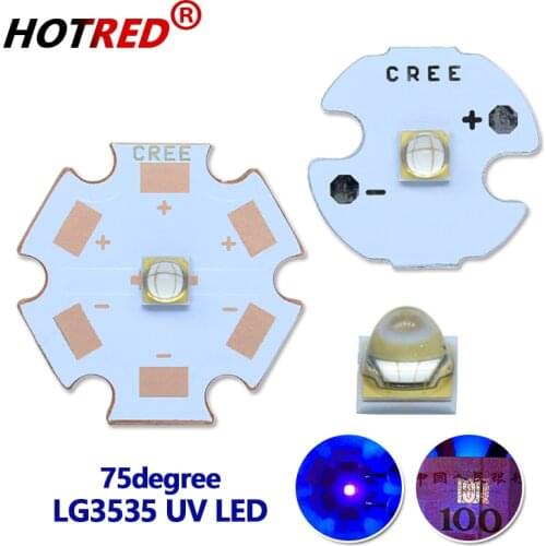 Original 1-10PCS 3W-5W UV/Ultra Violet LG3535 High Power LED Emitter Diode 380nm 385nm 75 degree 130 degree For UV Curable Ink