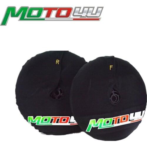 Front+ Rear 17 inch Tire Tyre Warmers Windstop Tire Cover Polar Fleece Windbreak Black