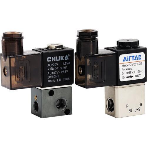 Pneumatic Solenoid Air Valve 2V025-08 2 Position 2 Way 3V1-06 2 Postion 3 Way