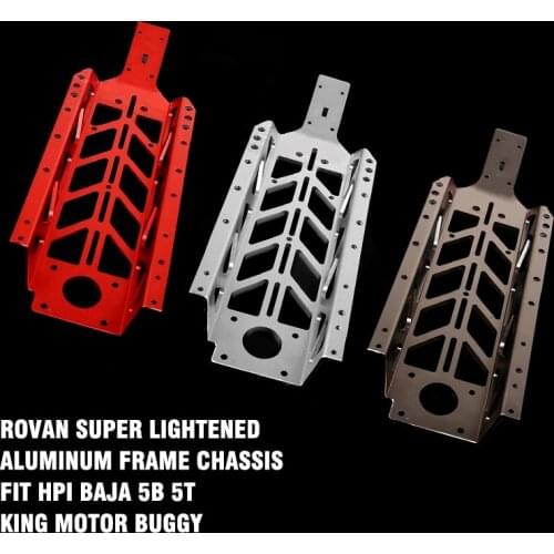 Rovan Super Lightened Aluminum Frame Chassis Fit HPI Baja 5b 5t King Motor Buggy For 1/5 Scale HPI 5t 5SC 2WD Gas Truck Parts