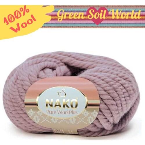 Wool Knitted Yarn - 16 Color Options - 30 Meters(100gr) - Knitting Yarn Ball - Nako Pure Wool Plus - Cardigans - Sweaters - Shawls - Beanie - Scarf - Berets - Poncho - Autumn - Winter - DIY