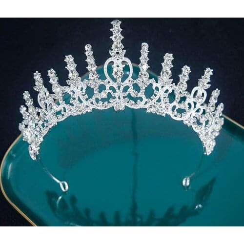 Bridal Tiaras Crowns For Women Crystal Wedding Accessories Party Rhinestone Bride Pageant Diadem Hair Jewelry Baroque Headband