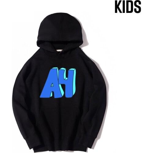 Childrens A4 Fan Graffity Hoodie Family Set Autumn Winter Parents Kids Thicked Fleece Hooded Sweatshirts Casual Pullover Tops