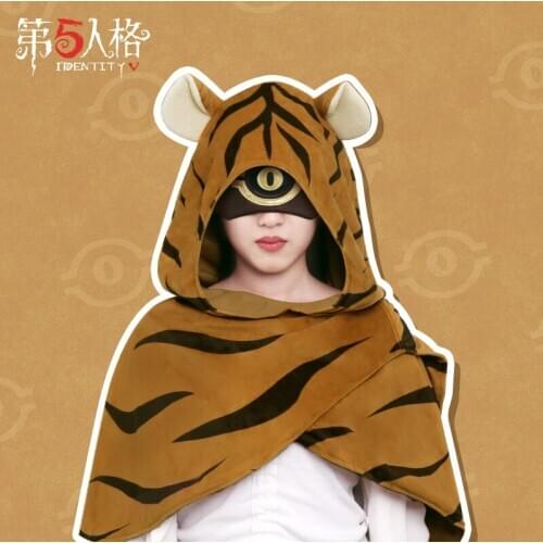 Anime Identity V Cosplay Top Hooded Cape Survivor Eli Clark Longing Tiger Cos Soft Velvet One Size 74x60cm