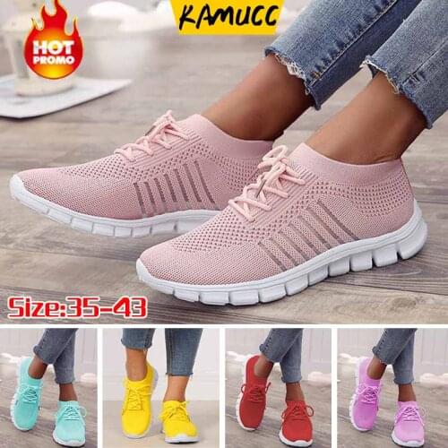 New Summer Sneakers Women Slip on Mesh Light Breathable Running Shoes Woman Walking Platform Comfortable Female Casual Shoes