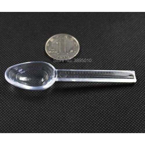 1.5ml transparent plastic Clear spoon diy beauty mask spoon Hair Color Match subpackage tool F1066