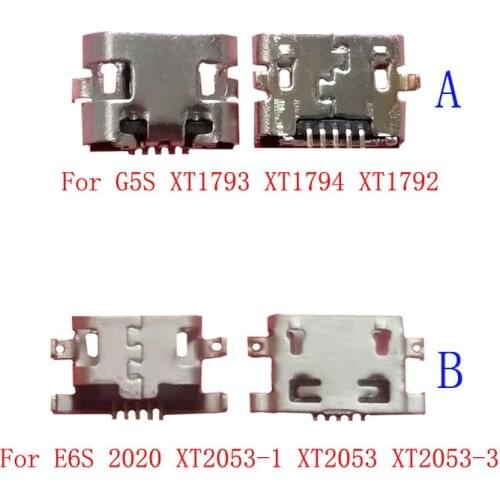 10Pcs Micro Usb Charger Charging Dock Port Connector For Motorola Moto E6S 2020 XT2053 G5S XT1793 XT1794 XT1792 Contact Plug