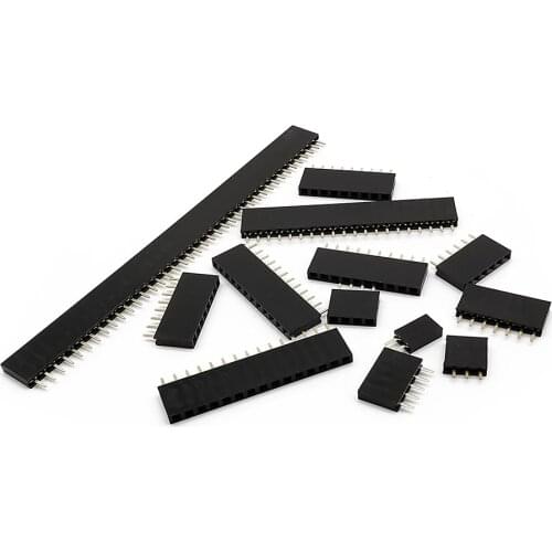 10Pcs Pitch 2.0 mm 2/3/4/5/6/7/8/10/20/40 Pin Single Row Female Socket Jack PCB Board Pin Header Straight Strip Connector