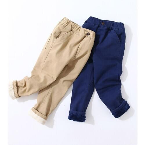 2020 Baby Boy Winter Casual Pants Thick Warm Girls Kids Children Clothes Fashion Pants Cotton Padded Trousers Clothing Autumn