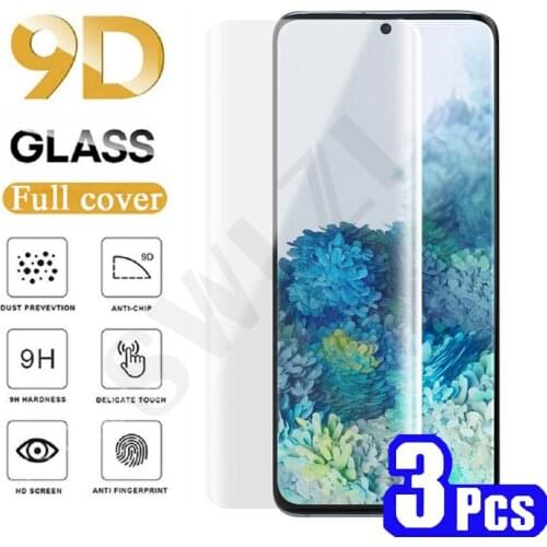 3Pcs 9H Full glue for Samsung Galaxy S10 lite S10E S20 FE S21 Ultra screen protecto S8 S9 plus S7 edge S6 S5 tempered glass Film