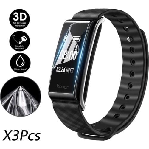 3 Pack 3D PET Soft Hydrogel Protective Film For Huawei Honor Band 6 5 4 3 Screen Protector Soft Protective Film for honor band 6