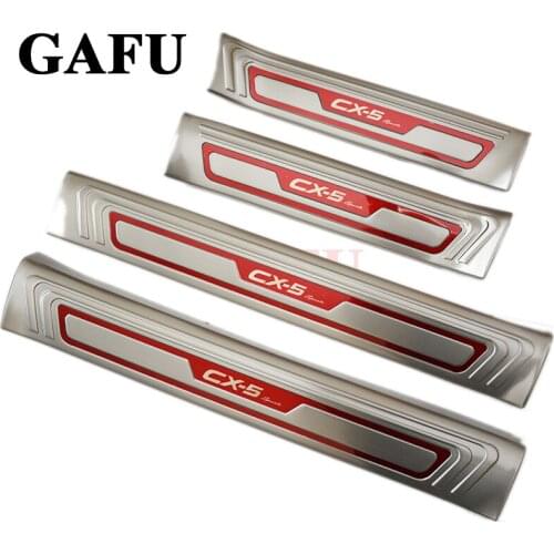 For Mazda cx5 cx 5 cx-5 2018 2019 2020 Car-Styling Accessories Door Sill Scuff Plate Protector Protection Car Sticker 4pcs