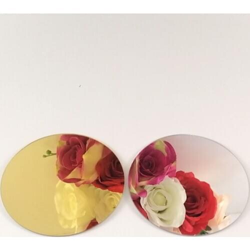 5pc/set DIY Small Round Point Acrylic Mirror Effect Sticker Wall Sticker Mirror Surface Wall Stickers Home Decoration 2 Colors