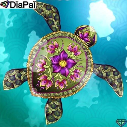DiaPai 5D DIY Diamond Painting 100% Full Square/Round Drill "Animal sea turtle" Diamond Embroidery Cross Stitch 3D Decor A23656