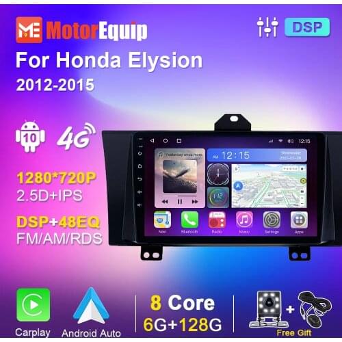 Android 10.0 For Honda Elysion 2012 2013 2014 2015 Stereo Car Multimeda Player 4G WIFI Audio Navigation Carplay Auto 6G 128G