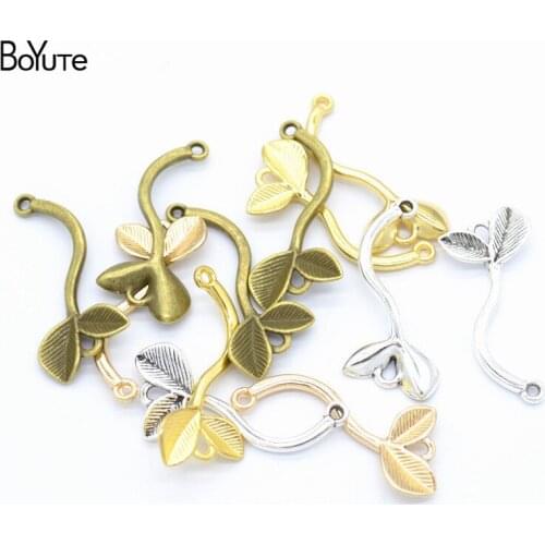 BoYuTe (50 Pieces/Lot) 33*15MM Zinc Alloy Little Sapling Charms Pendant for Bracelet Jewelry Making