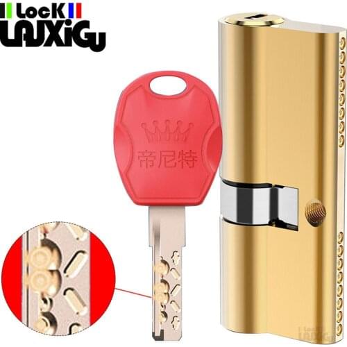 60-110MM Cylinder Hardware Door Skew Lock, AB Cylinder Key, Elongated Core Anti-theft Entry Brass Door Lock, Custom