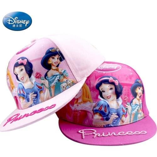 Disney Anime Snow White Baby Girl Hat For Babies Lovely Childrens Baseball Cap Kids Cute Cartoon Princess Hip Hop Sun Caps