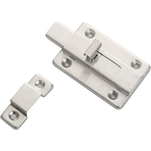 2/3/4inch Stainless Steel Door Latch Barrel Bolt Latch Hasp Stapler Gate Lock Safety Easy To Install for Bathroom Washroom