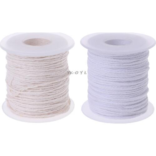 1 Pc 61m Cotton Braid Candle Wick Core Spool Non-smoke DIY Oil Lamps Candles Supplies