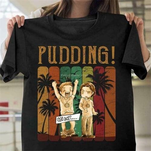 Supernatural Dean & Sam Winchester Pudding Vintage Black Men S6Xl Cotton T-Shirt Homme Plus Size Tee Shirt men summer t-shirt